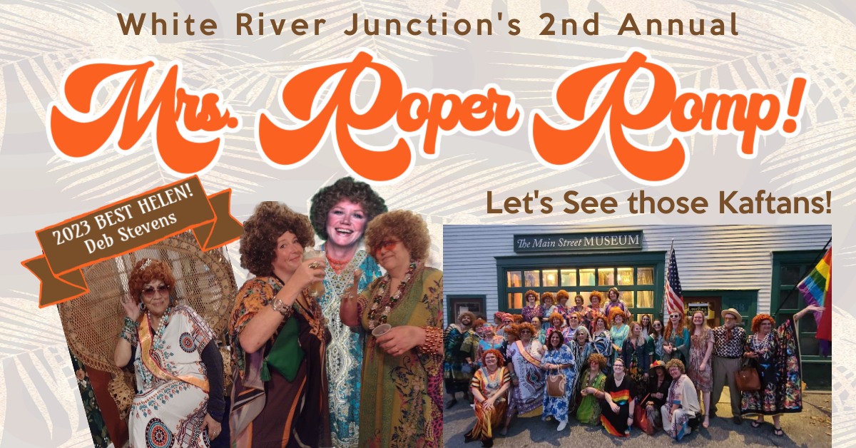 Mrs Roper romp an event by the main street museum in White River Junction Vermont.