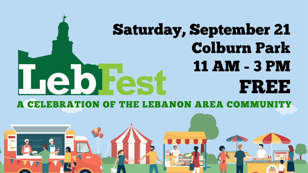 Lebest 2024 poster. Free event in Lebanon, NH on Saturday, Septemember 21, 11 am - 3pm. 